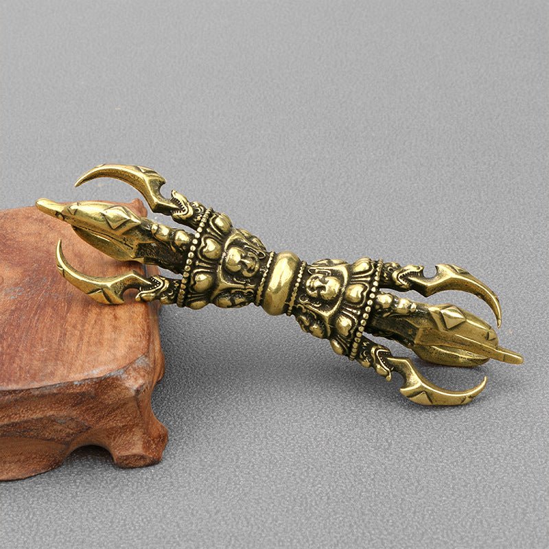 Nepal Handmade Full Brass Antique Vajra - Rudraksha Mala Jewelry