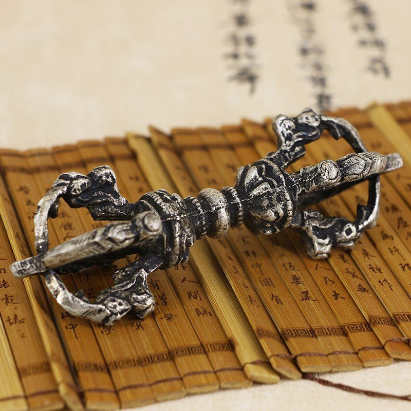 Nepal Handmade Vajra Bell And Dorje - Rudraksha Mala Jewelry