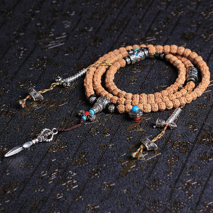 Old Tibetan Mala Beads - Rudraksha Mala Jewelry