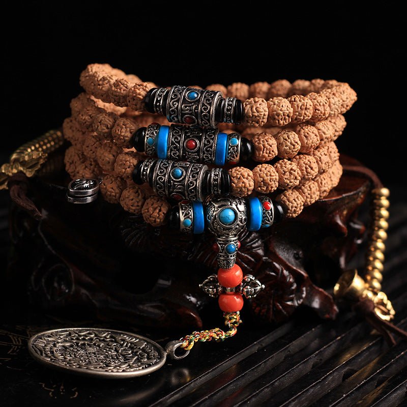Old Tibetan Prayer Beads - Rudraksha Mala Jewelry