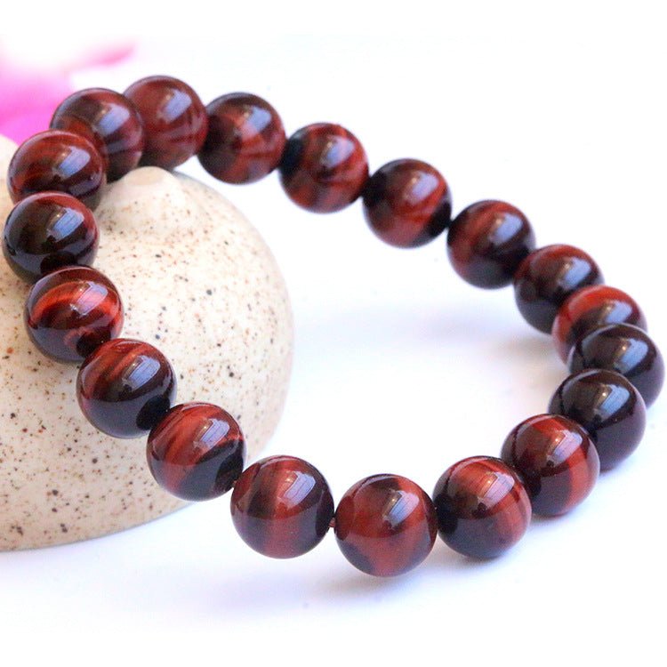 Red Tiger Eye Bracelet - Rudraksha Mala Jewelry