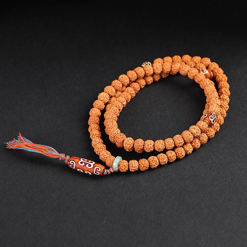 Tibetan Prayer Rudraksha Japa Mala - Rudraksha Mala Jewelry