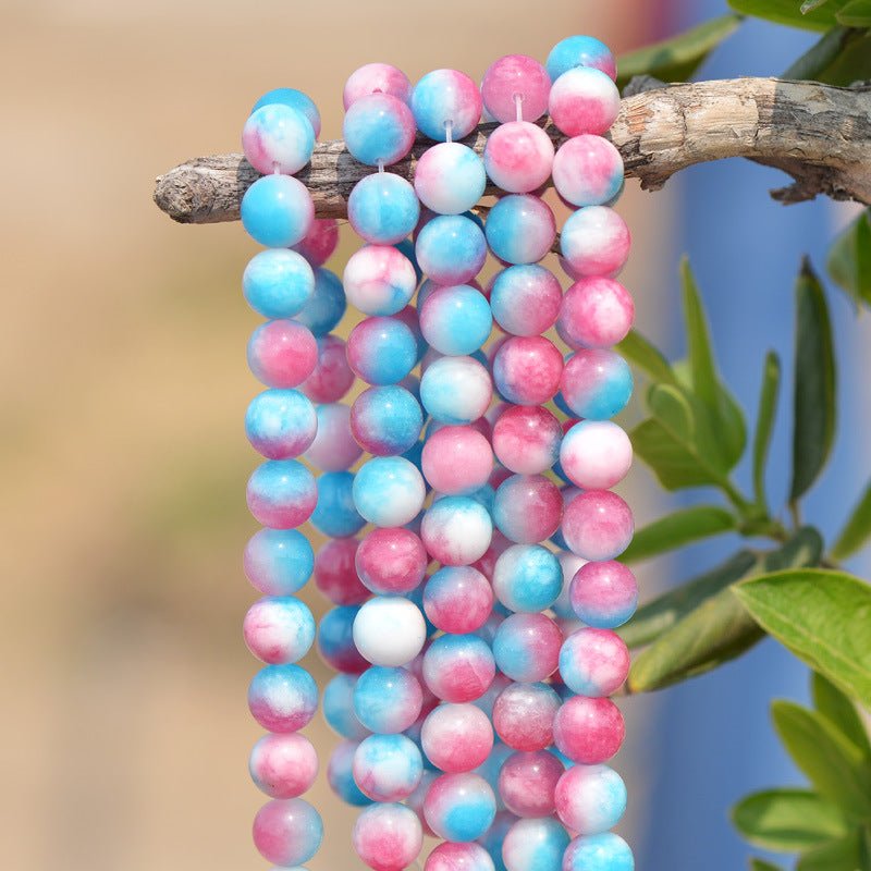 Tri Color Malaysian Jade Bracelet - Rudraksha Mala Jewelry