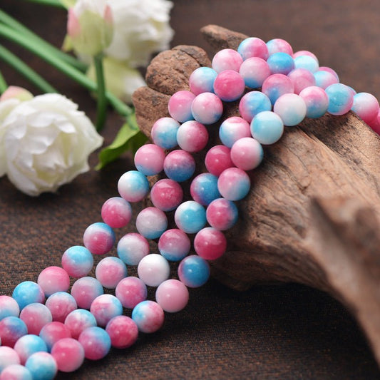 Tri Color Malaysian Jade Bracelet - Rudraksha Mala Jewelry
