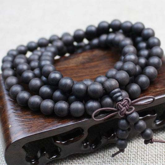 Vietnam Black Sandalwood Spiritual Beaded Necklaces - Rudraksha Mala Jewelry