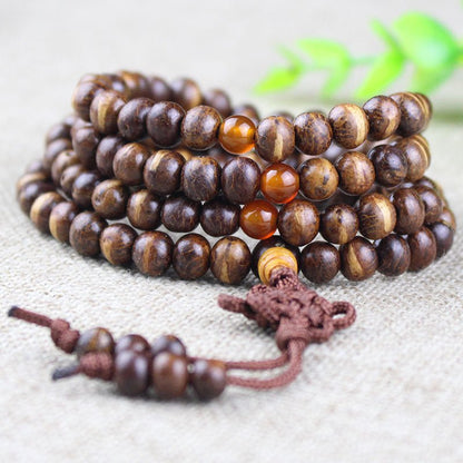 Wooden Fish Bodhi Seed 108 Mala Beads - Rudraksha Mala Jewelry