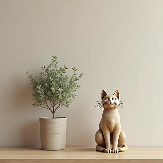 Hello Cat Statue - Hello Cat Statue Decor How to Style a Whimsical Shelf