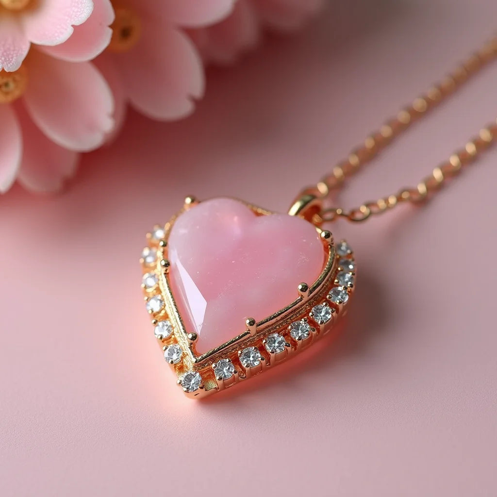Rose Quartz Love Necklace - Rose Quartz Love Necklace: Symbol of Heartful Connections