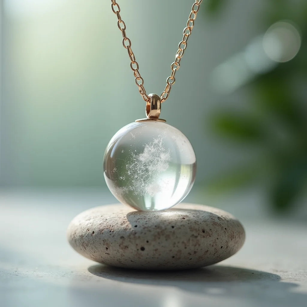 Crystal Meditation Necklace - Crystal Meditation Necklace for Calm Focus and Balance