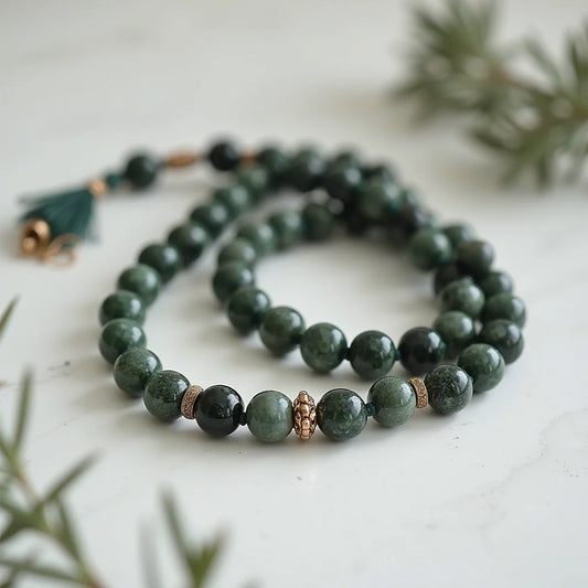 Jasper Mala Necklace - Jasper Mala Necklace Energy for Everyday Calm and Style Balance