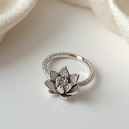 Silver Lotus Charm - Silver Lotus Charm Subtle Elegance for Everyday Style