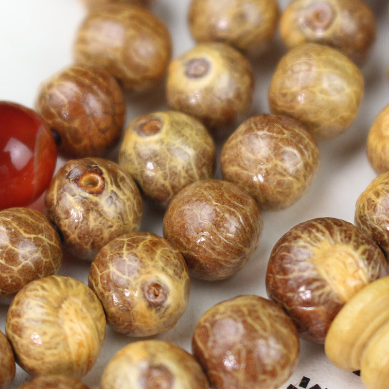 Wooden Fish Bodhi Seed 108 Mala Beads