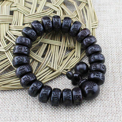 Lightning-Struck Jujube Wooded Bead Bracelet Buddhist