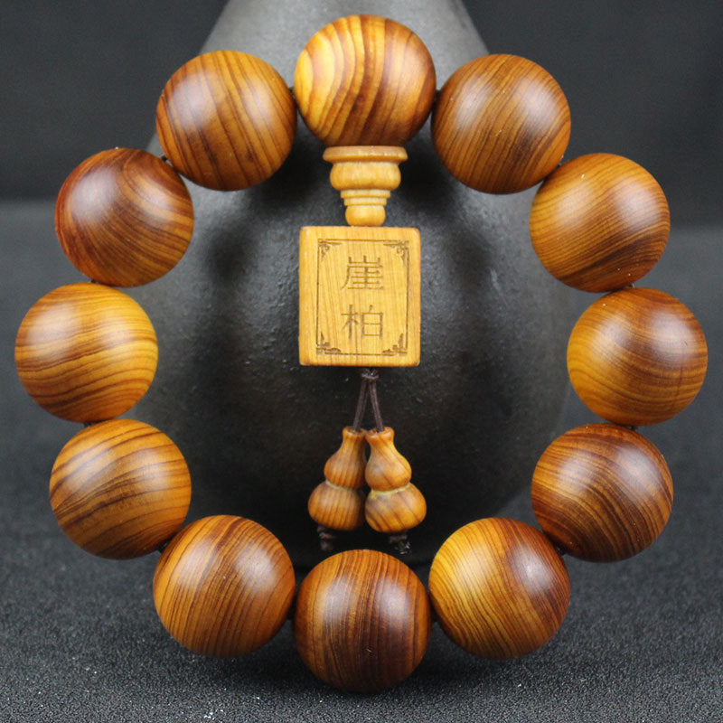 Cliff Cypress Wood Buddha Bracelet