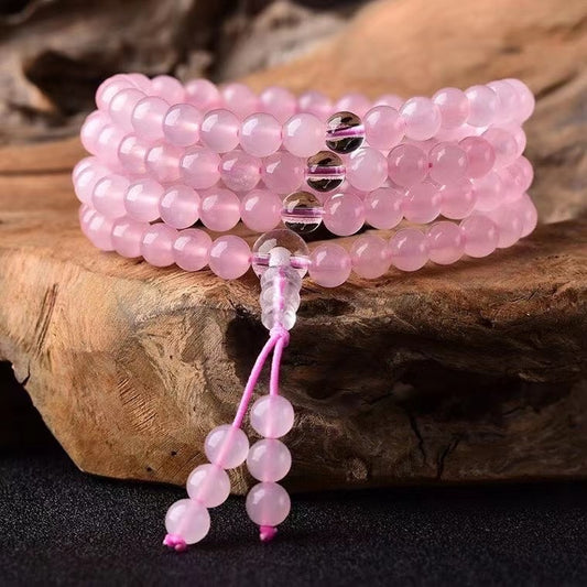 Imitated Rose Quartz Mala