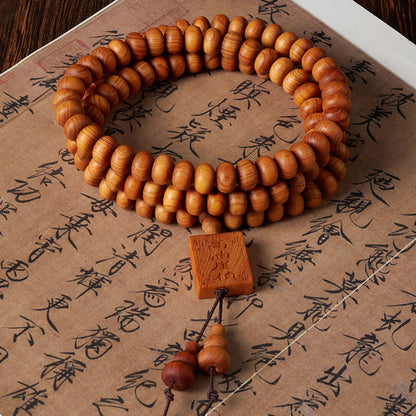Ageing Taihang Cliff Cypress Mala Bracelet Buddhist