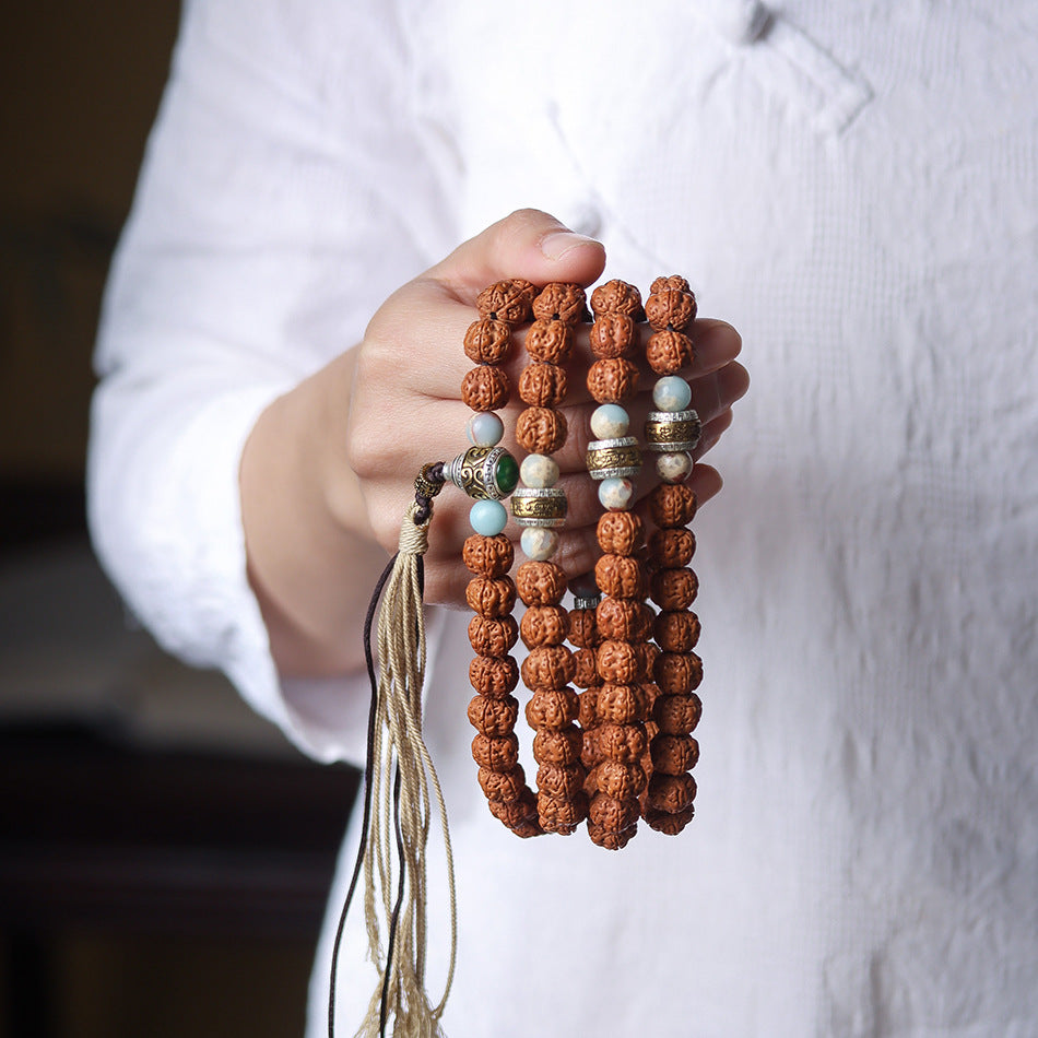 Tibetan Prayer Rudraksha Japa Mala