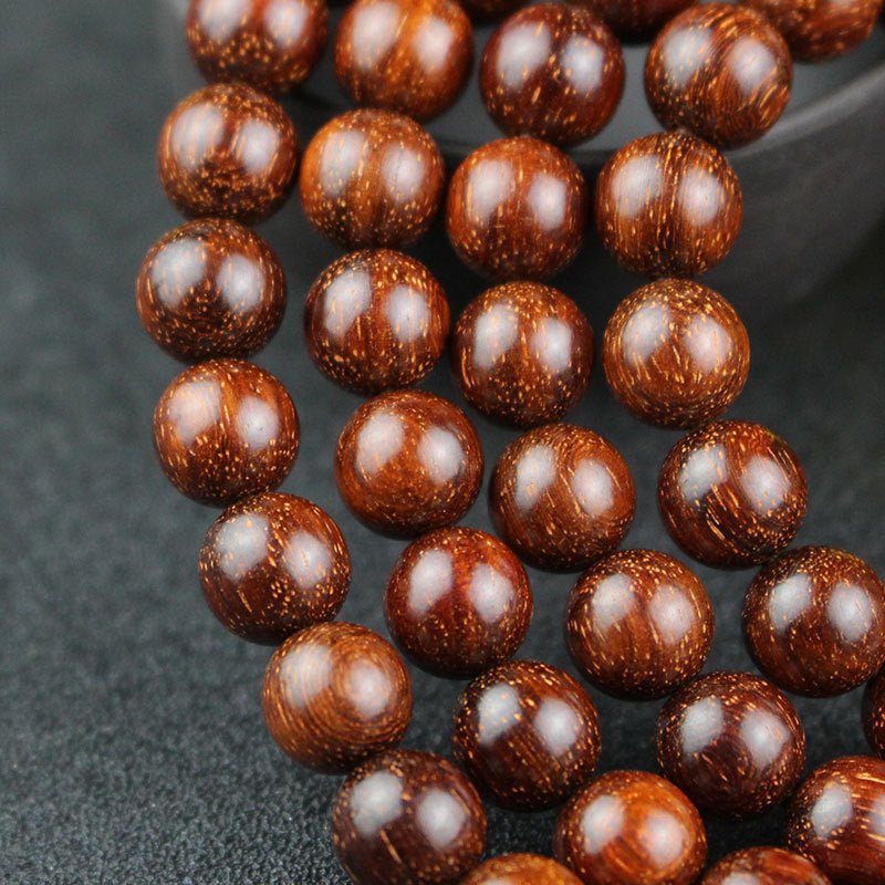 108 Indian Red Sandalwood Beads - Rudraksha Mala Jewelry