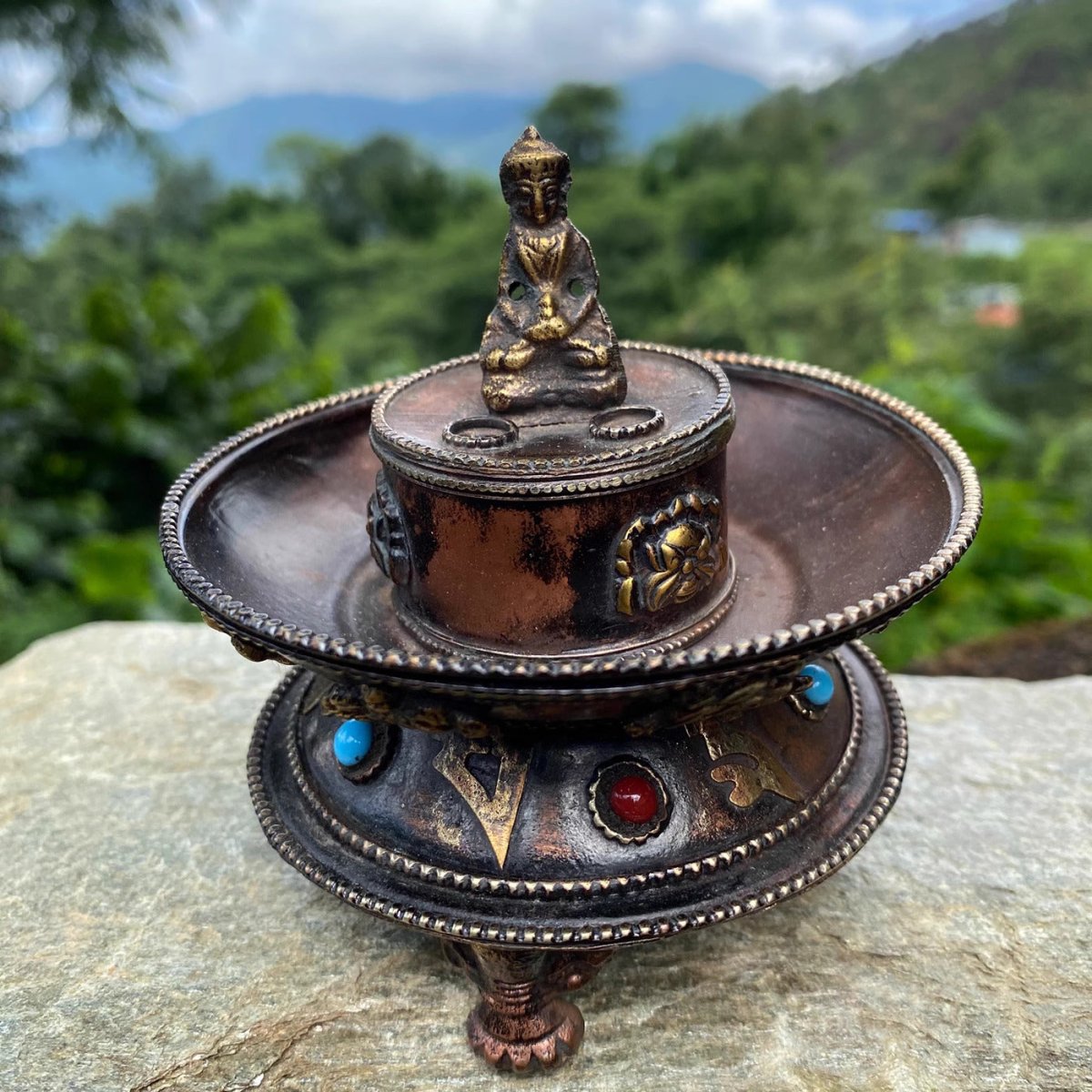 2024 New Nepal Buddha Incense Burner - Rudraksha Mala Jewelry