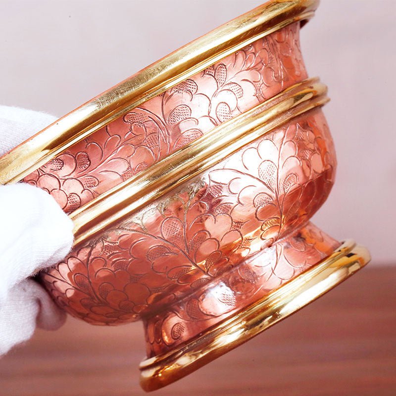 2024 New Nepal Copper Offering Bowl - Rudraksha Mala Jewelry