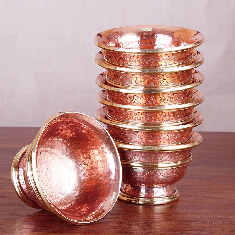 2024 New Nepal Copper Offering Bowl - Rudraksha Mala Jewelry