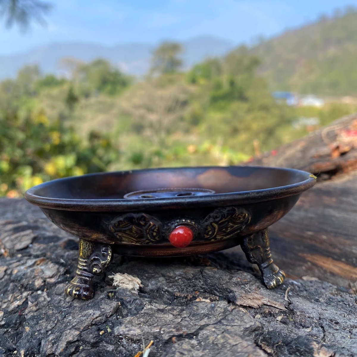 Nepal Handmade Full Copper Cone Incense Burner
