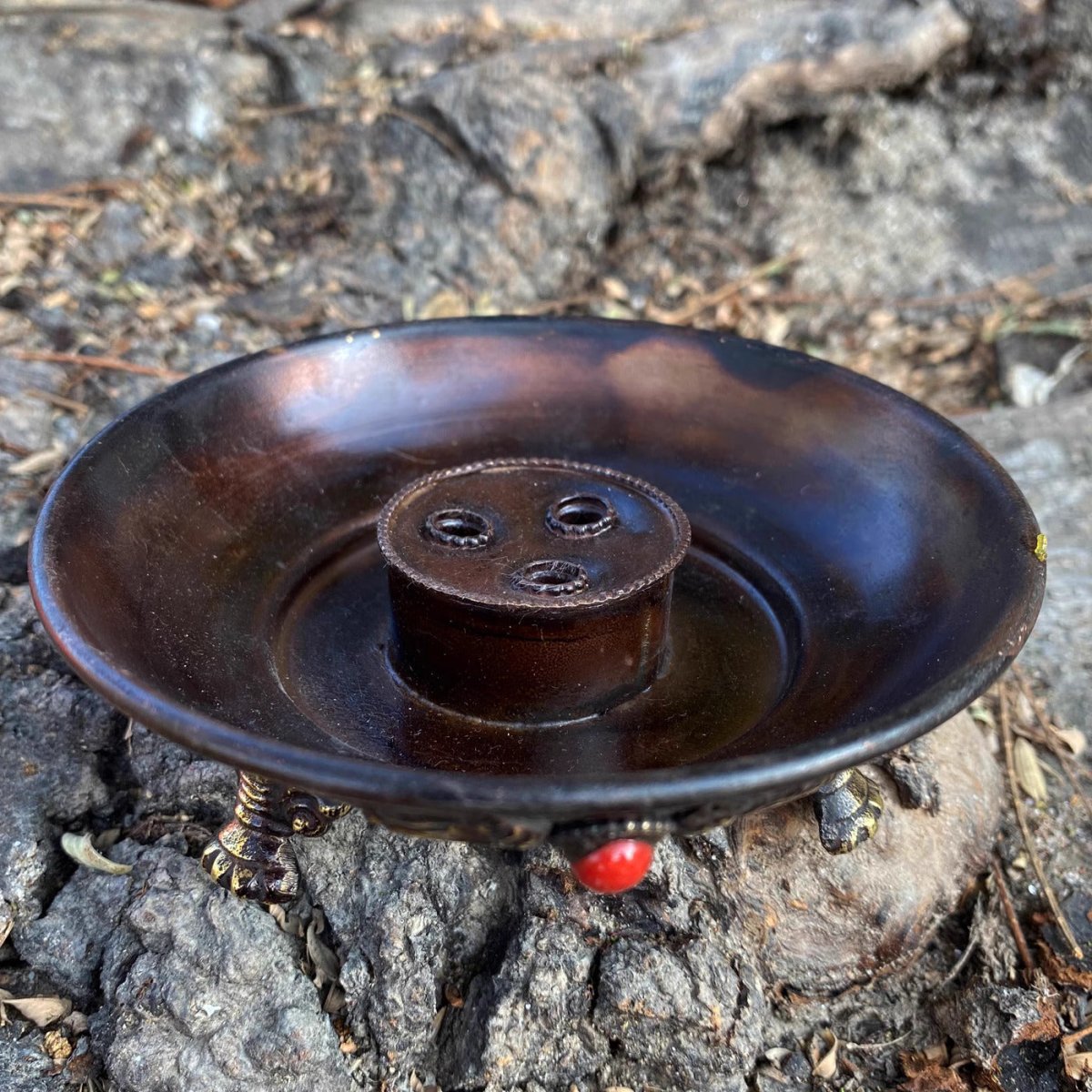 2024 New Nepal Handmade Full Copper Cone Incense Burner - Rudraksha Mala Jewelry