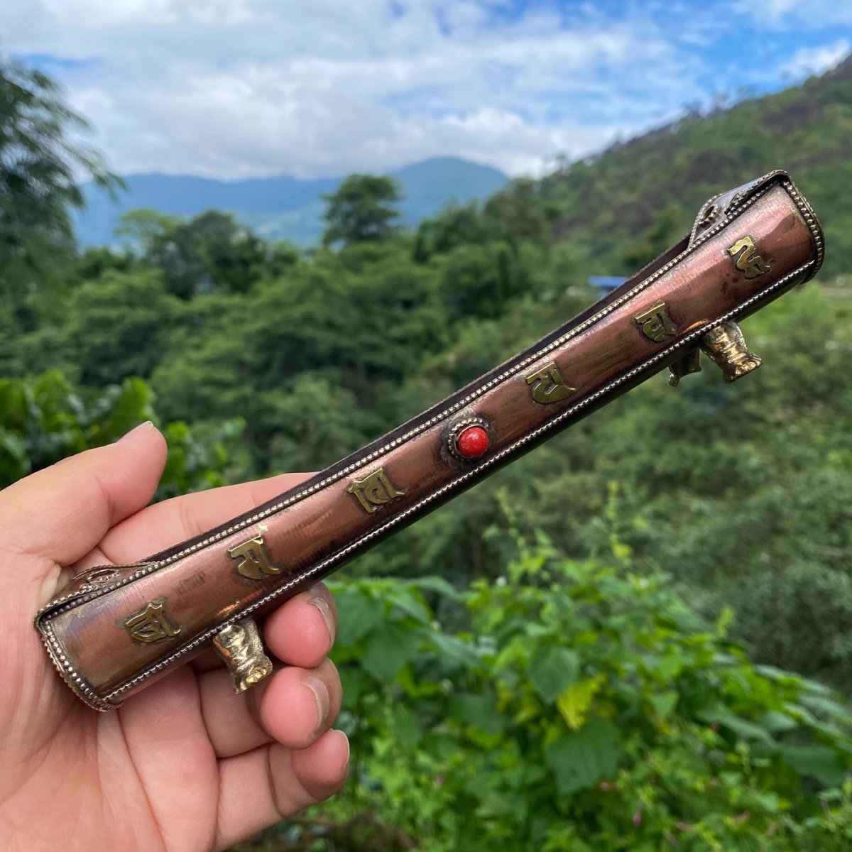 Nepal Handmade Om Mani Vintage Incense Burner