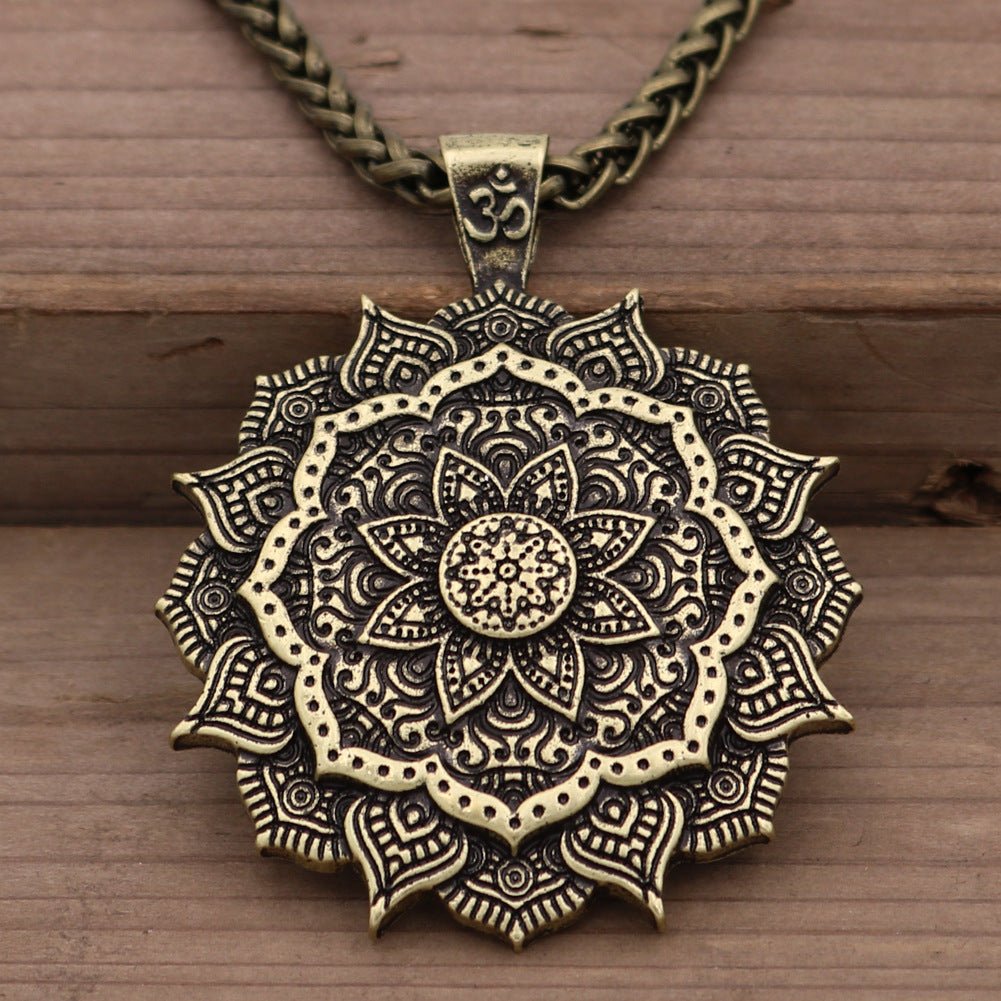 2024 New Zinc Alloy Mandala Necklace - Rudraksha Mala Jewelry