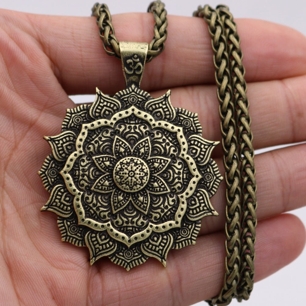 2024 New Zinc Alloy Mandala Necklace - Rudraksha Mala Jewelry