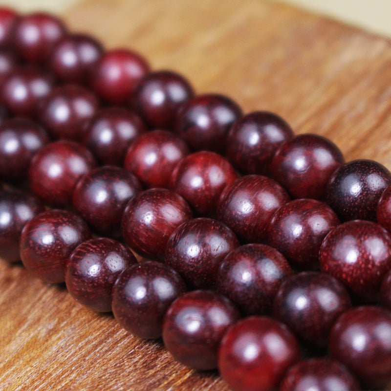 African Sandalwood Prayer Bead Bracelet - Rudraksha Mala Jewelry