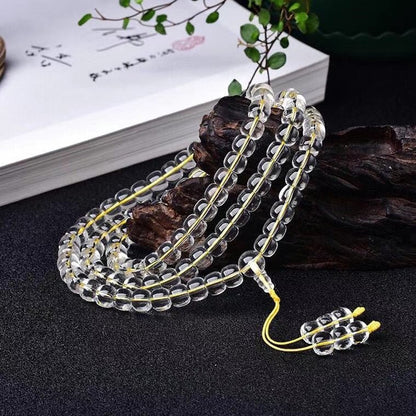 Best Sphatik Mala Necklace 108 9mm Beads - Rudraksha Mala Jewelry