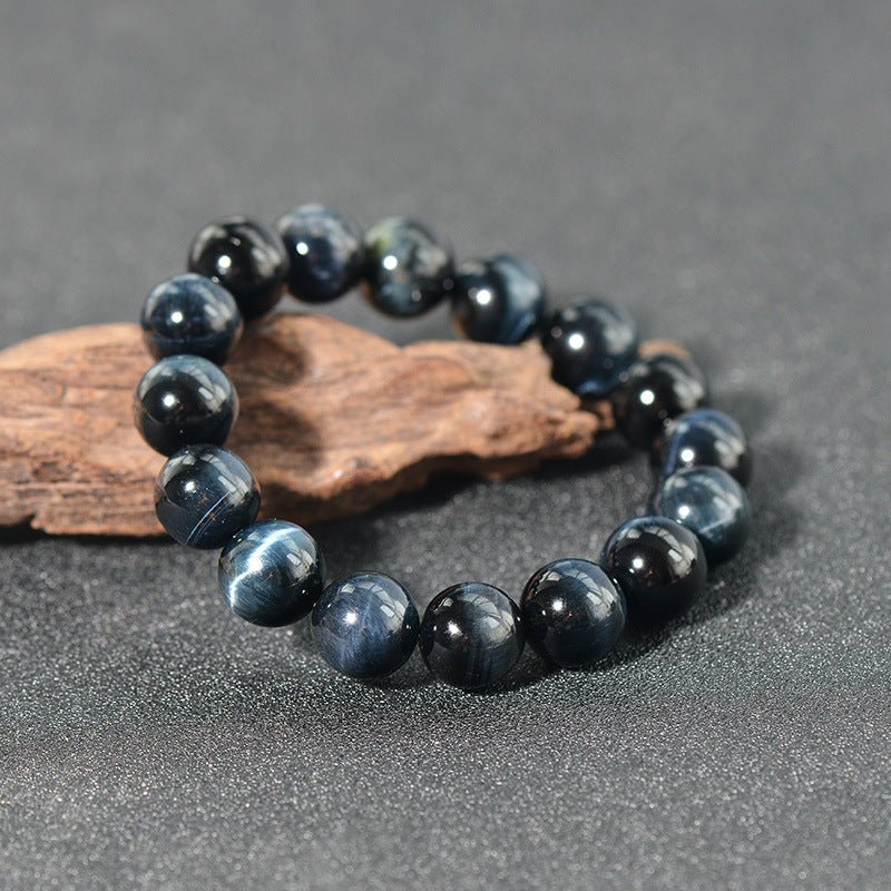 Favorite Level Blue Tiger Eye Bracelet - Rudraksha Mala Jewelry