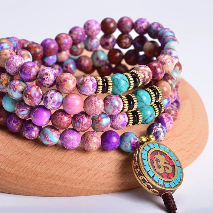 Imitated Gemstone 108 Mala Beads - Rudraksha Mala Jewelry