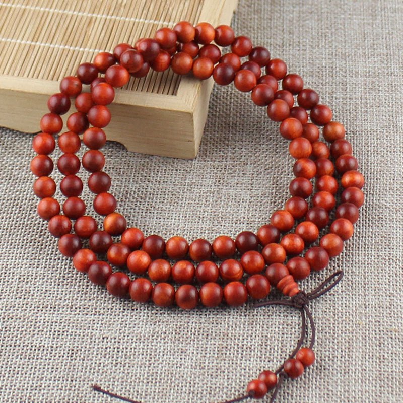 Indonesian Agathis Alba Buddha Beads Bracelet - Rudraksha Mala Jewelry