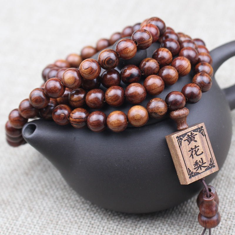 Indonesian Scented Rosewood 108 Mala - Rudraksha Mala Jewelry