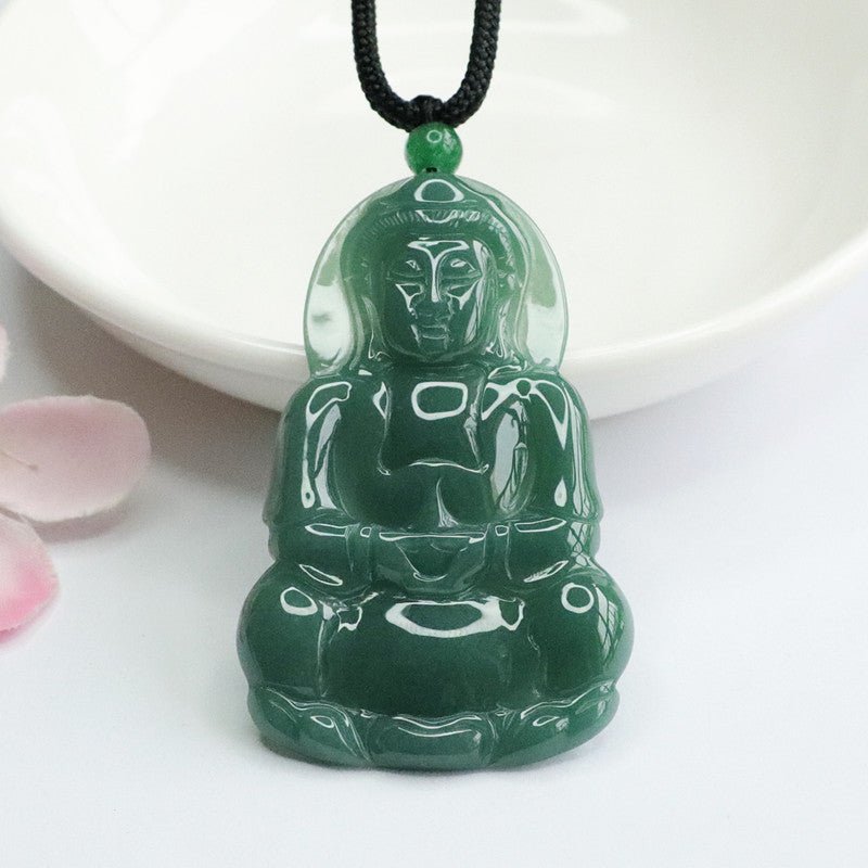 Jade Buddha Necklace Charm