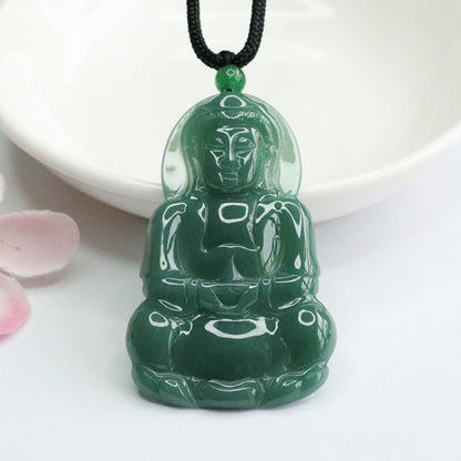 Jade Buddha Necklace Charm
