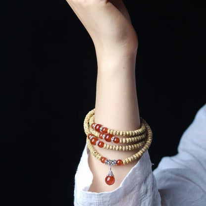 Moon And Star Bodhi Seed Bracelet - Rudraksha Mala Jewelry