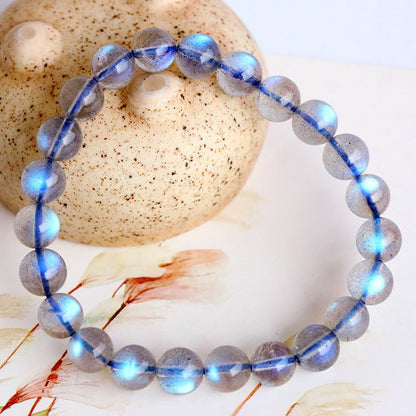 Moonstone Gemstone Bracelet - Rudraksha Mala Jewelry