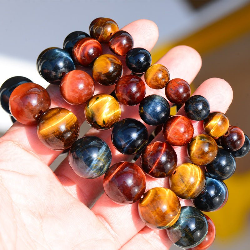 Multi Color Tiger Eye Bracelet - Rudraksha Mala Jewelry