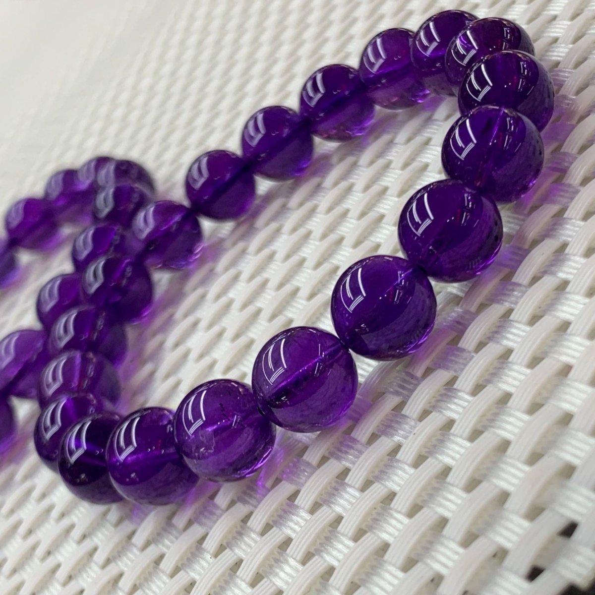 Natural Amethyst Bracelet - Rudraksha Mala Jewelry