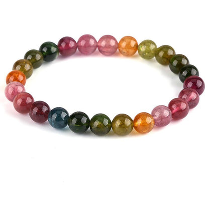 Rainbow Tourmaline Bracelet - Rudraksha Mala Jewelry