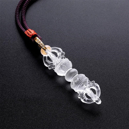 Real Colored Glaze Vajra Pendant - Rudraksha Mala Jewelry