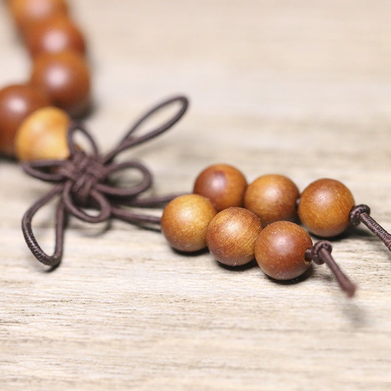 Real Indian Yellow Sandalwood Mala - Rudraksha Mala Jewelry