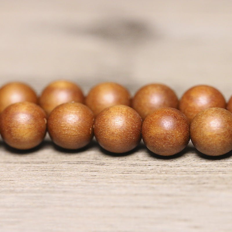 Real Indian Yellow Sandalwood Mala - Rudraksha Mala Jewelry