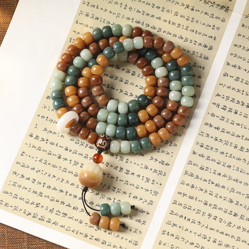 Root 108 Seven Treasure Bodhi Root 108 Mala Bracelet – Rudraksha Mala Jewelry