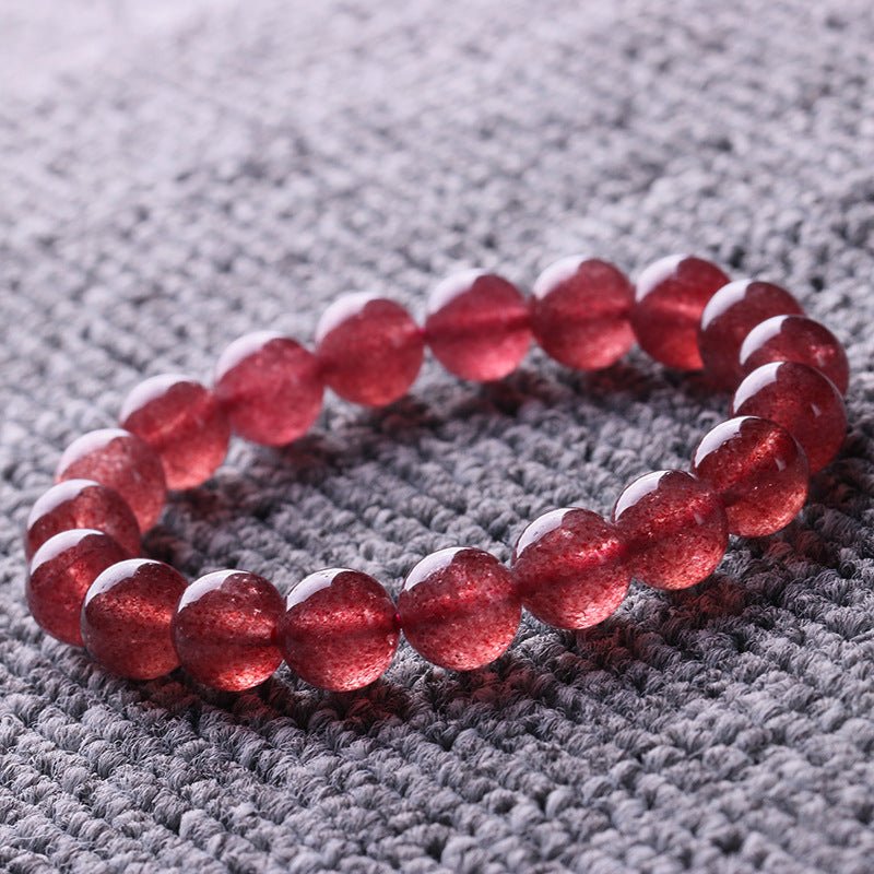 Strawberry Quartz Bracelet - Rudraksha Mala Jewelry