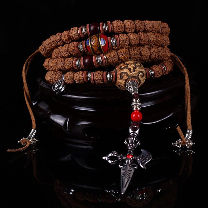 Tibetan Vajra Mala Bracelet - Rudraksha Mala Jewelry