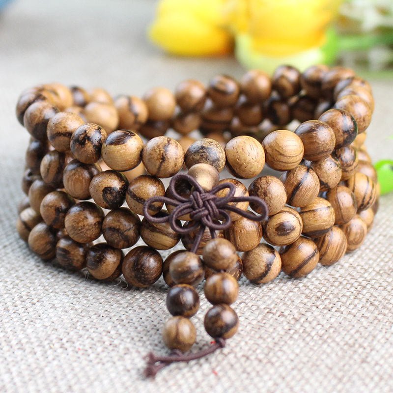 Vietnam Sandalwood 108 Mala Beads - Rudraksha Mala Jewelry